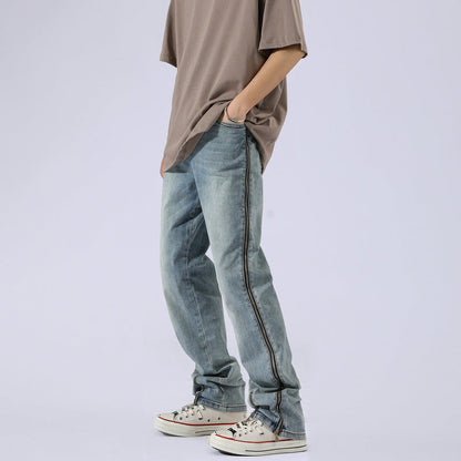 Fashion Personalized Washed Worn Jeans Men