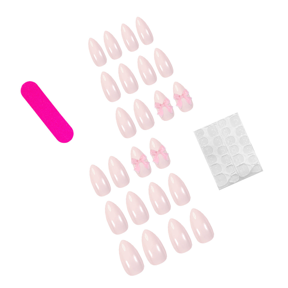 French Sweet Removable Fake Nails