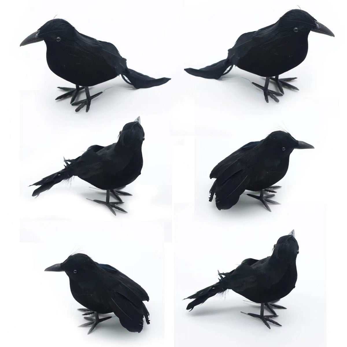 Halloween Party Black Simulation Feather Crow Decorations