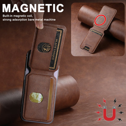 Android Universal Phone Magnetic Card Holder MagSafe Magnetic Ring PU Leather