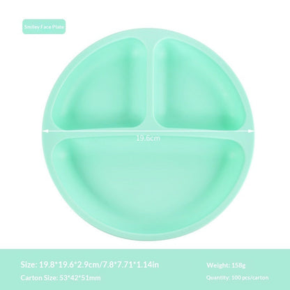 Baby Silicone Feeding Tray With Compartments