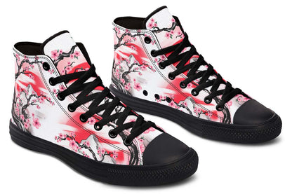 Printed Couple High Top Canvas Shoes