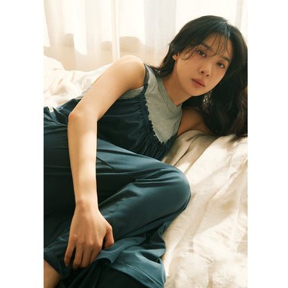 Womens Straight-Leg Strap Yoga Jumpsuit