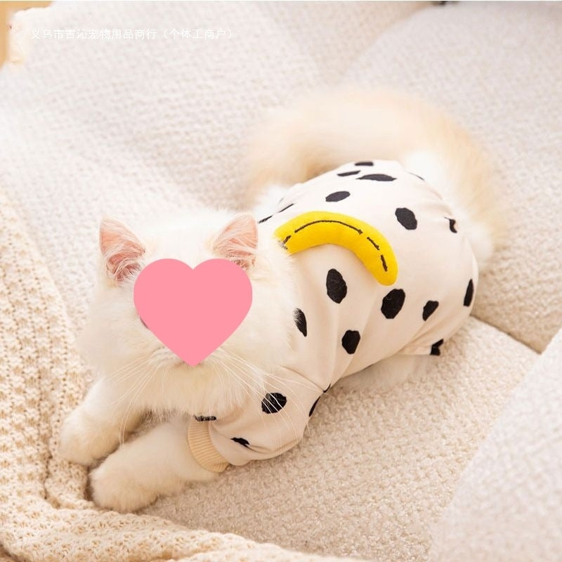 Cute Kitty Pet Clothes Anti-lint
