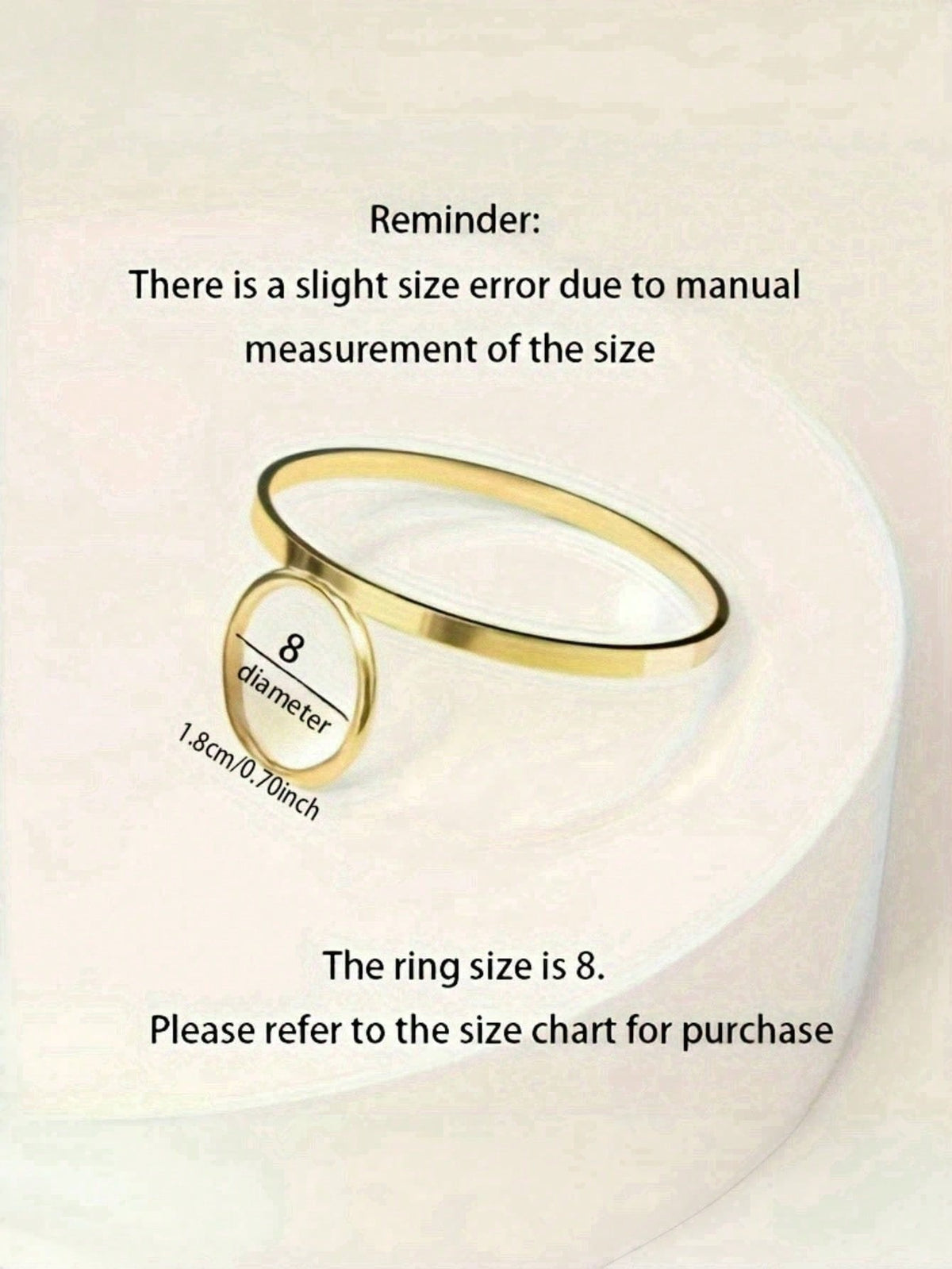 Thick Metal Round Hollow Ring Minimalist Luxury Index Finger Ring for Women