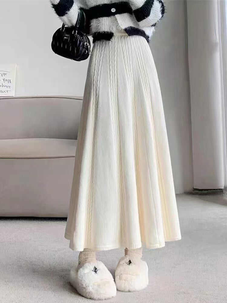 Herringbone-knit Skirt For Women