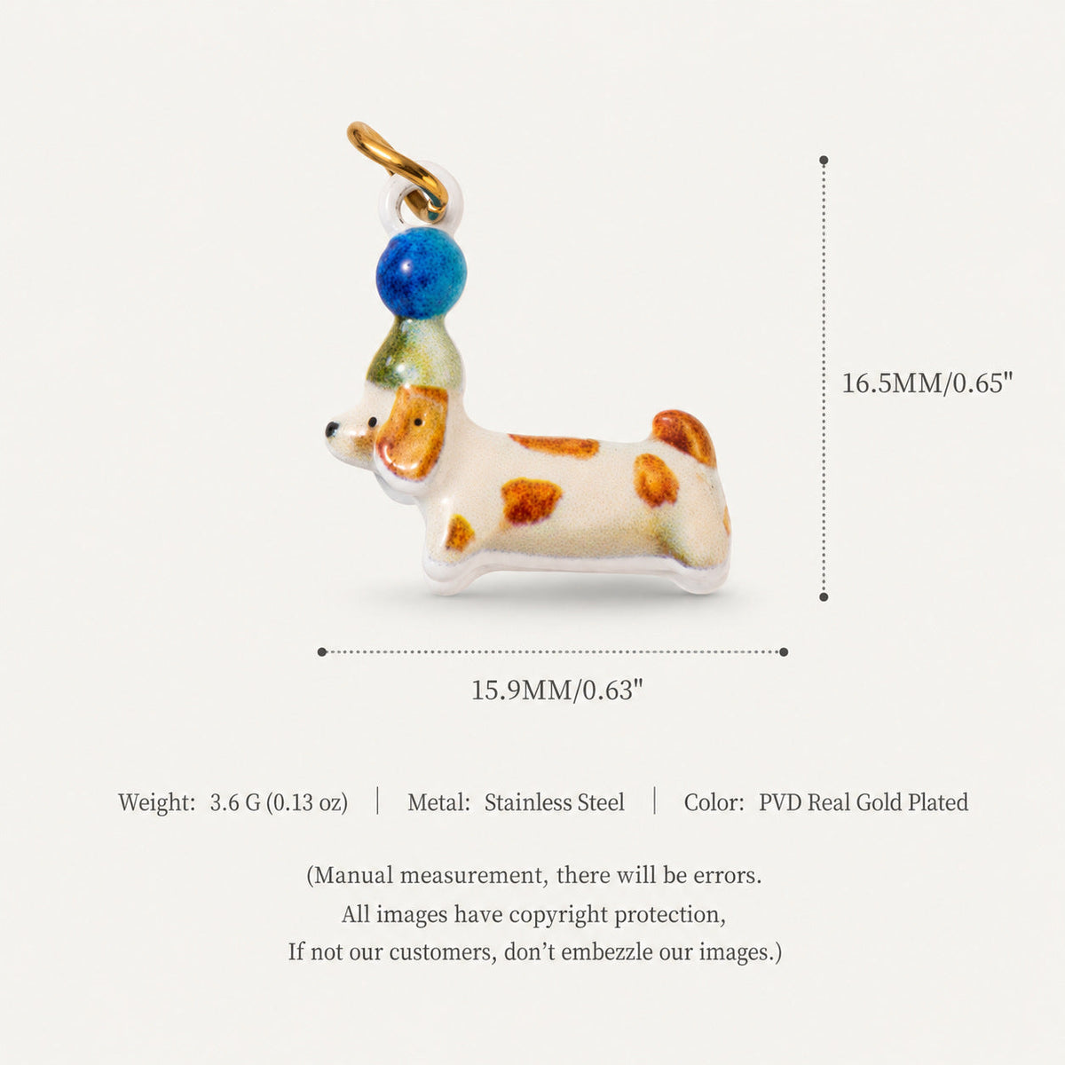 Animal Puppy Series Zircon Pendant