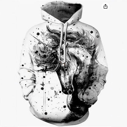 3D Digital Print Hoodie Men's Sweatshirt