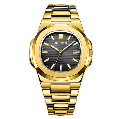 Fashion Steel Belt Calendar Luminous Watch Men