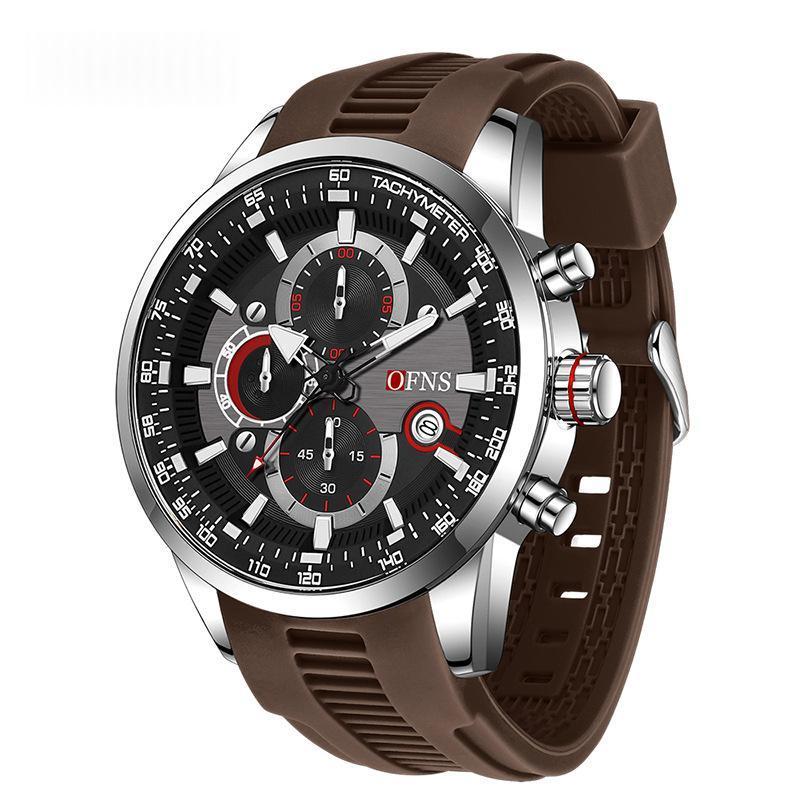 Men's Quartz Watch With A Small Three-hand Chronograph