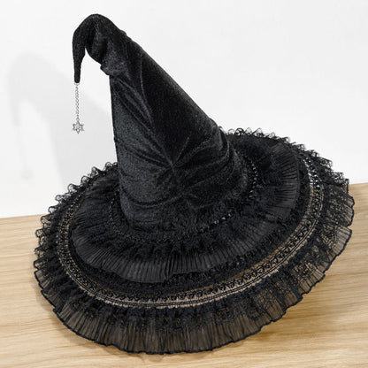 Halloween Flower Witch Hat Ball Party Hat