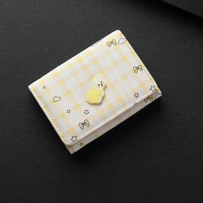 New Plaid Short Wallet For Dogs, Womens