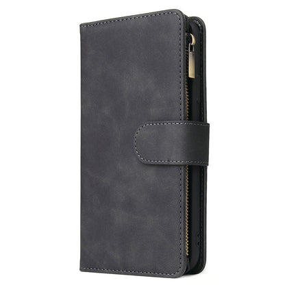 Vintage Frosted Nine-card Multi-function Zipper Pack Phone