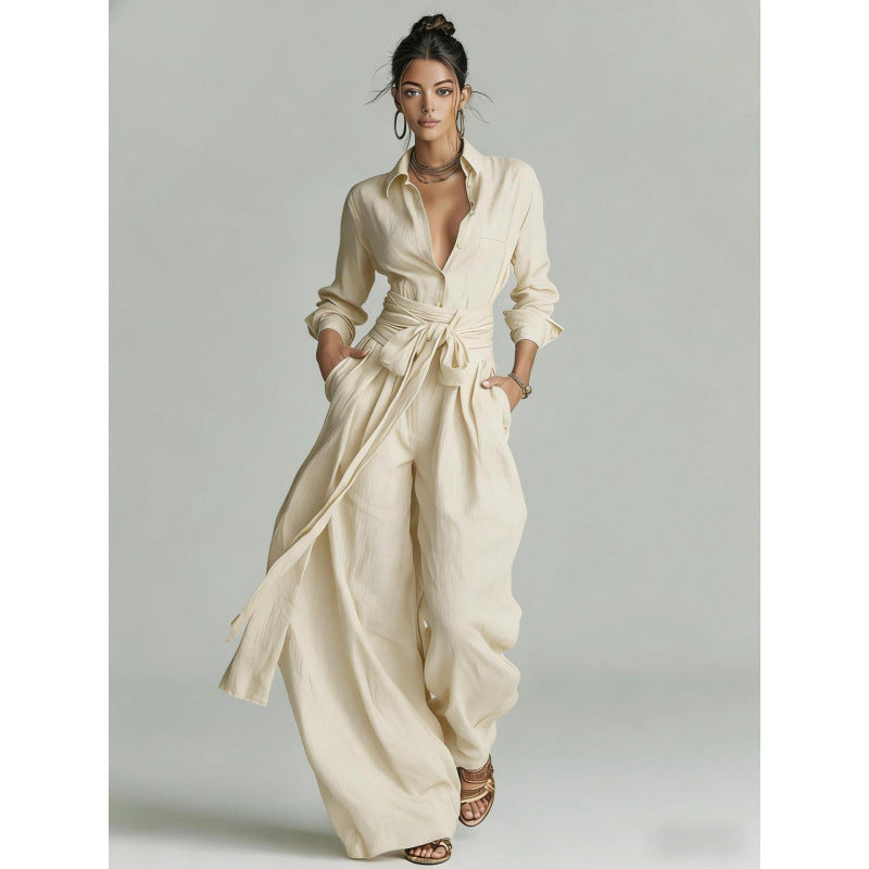 Loose-fitting High-waisted Wide-leg Jumpsuit