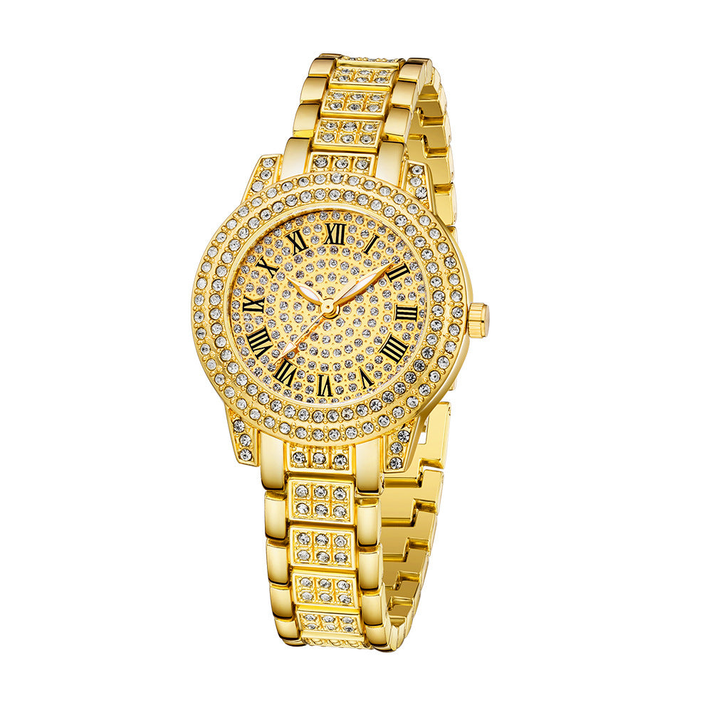 Diamond-Encrusted Fashionable High-End Watch Set