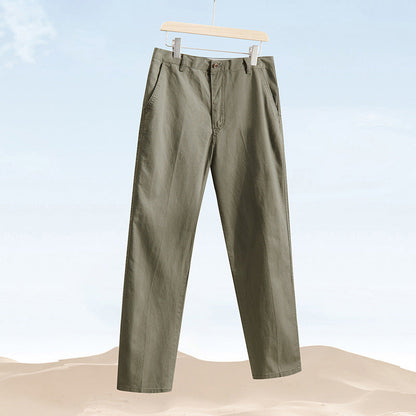 Men's Loose Fit Straight Leg Casual Trousers - Comfortable Daily Wear Pants for Men