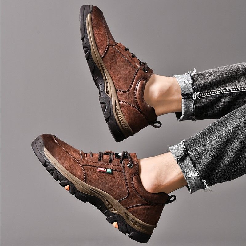 Fashion Leather Tide Shoes Breathable Casual Men