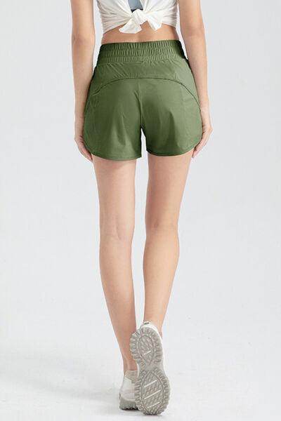 Elastic Waist Active Shorts for Comfortable Workouts