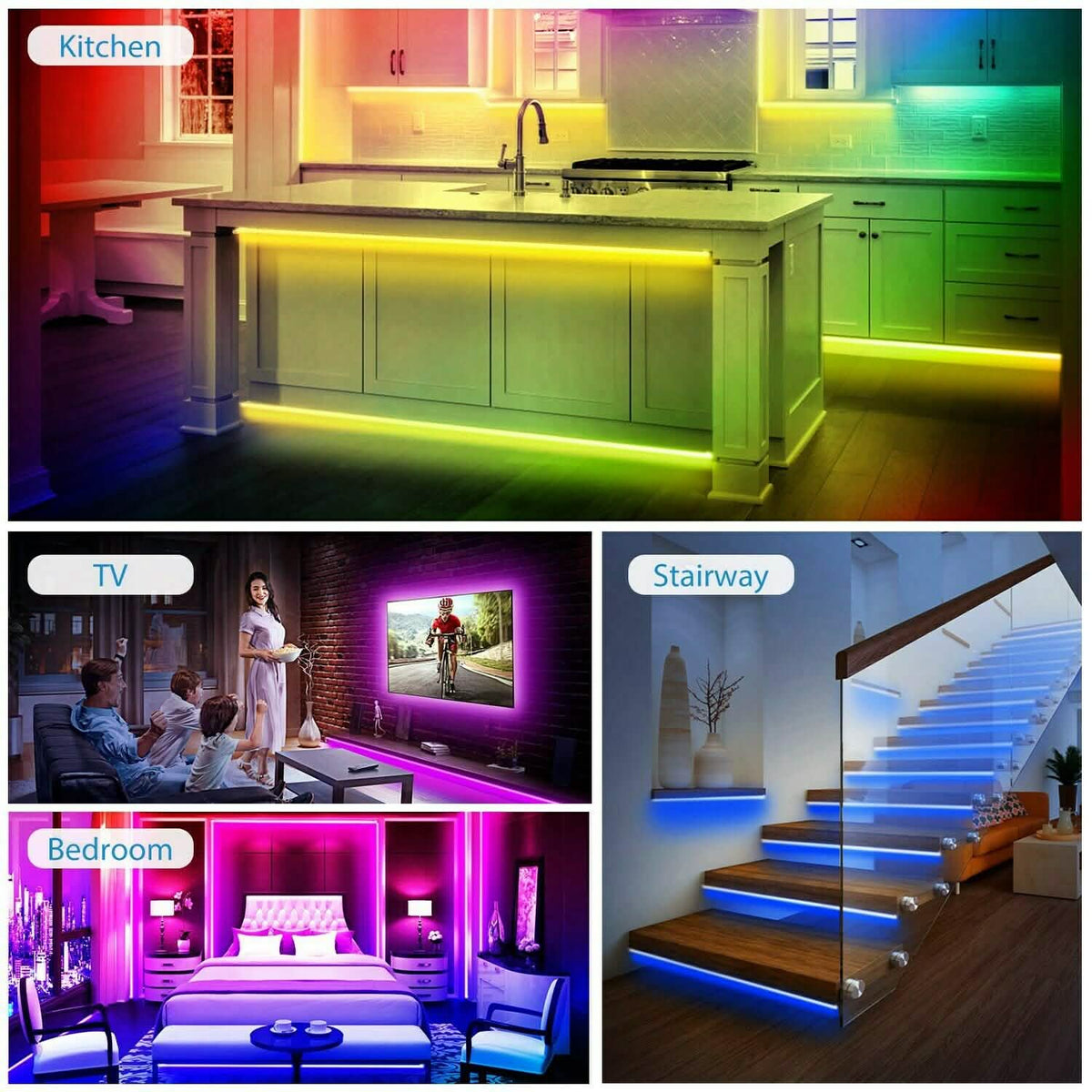 5M LED Strip Light 5050 SMD RGB Waterproof Smart WIFI IR APP Controller