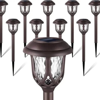 6-Pack: Solar Powered Pathway Lights - Touch-Controlled, Waterproof, Detachable, Energy Efficient, and Wireless Solar Garden Stake Lights