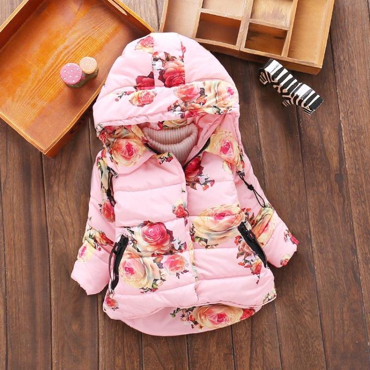 Girls' thick cotton padded jacket