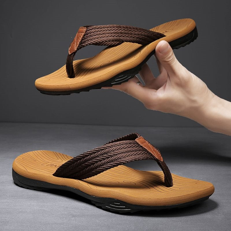 Men's Fashion Non-Slip Deodorant Beach Slippers Men's Personalized Flip Sandals