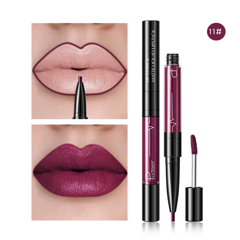 Pudaier Matte Lip Gloss Lip Liner Agate Red Lip Tint