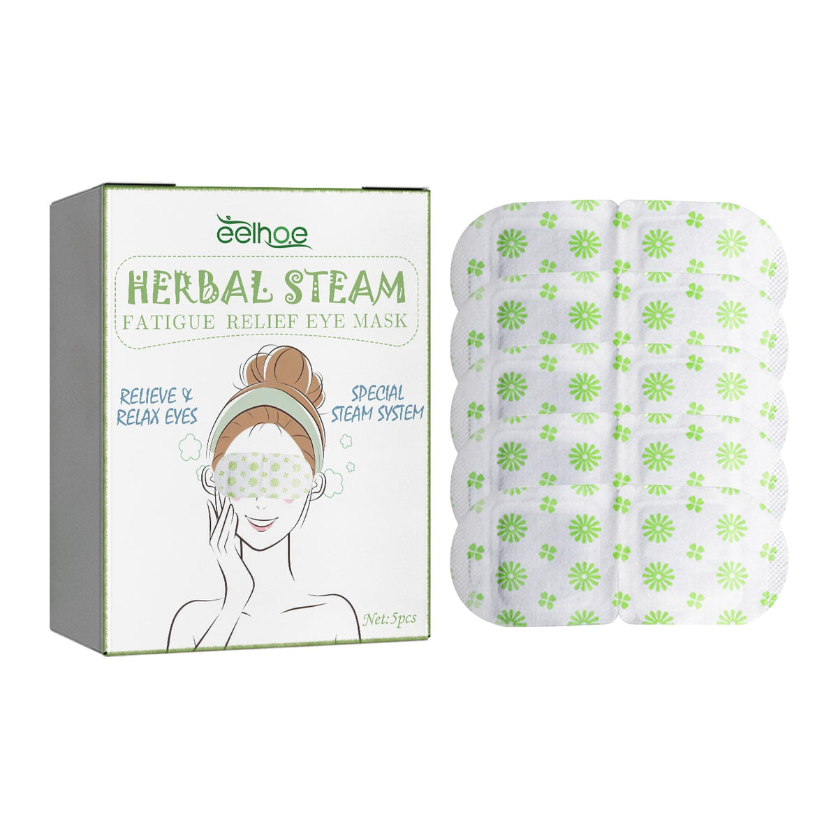 Herbal Steam Fatigue Relief Eye Mask, Relieve Eye Strain And Eye Discomfort Herbal Essence Hot Compress Eye Mask
