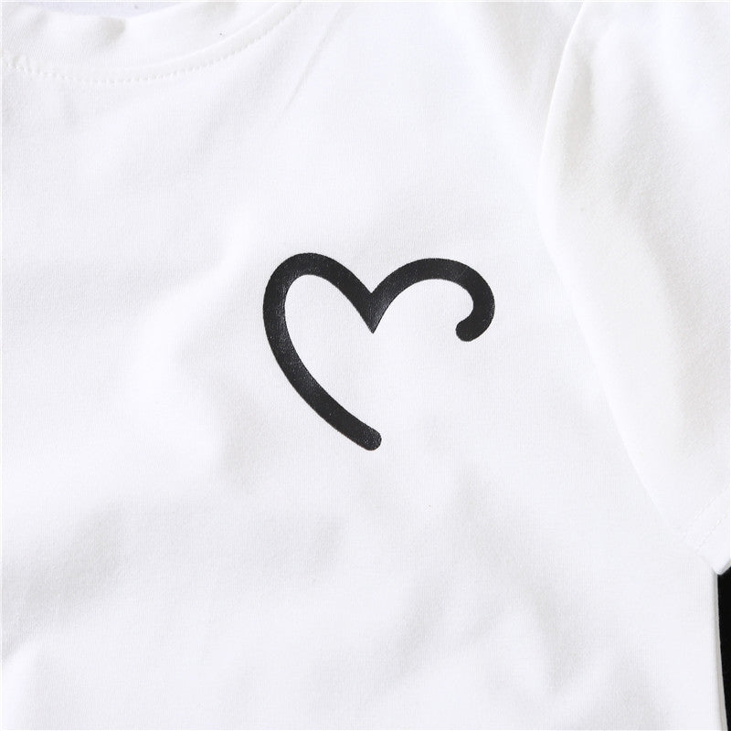 Loose White Couple Wear Short Sleeve