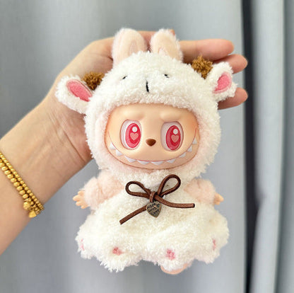 Clothing] Labubu Clothes with PVC Face Pendant, Labubu Sitting Party Series Doll Clothing