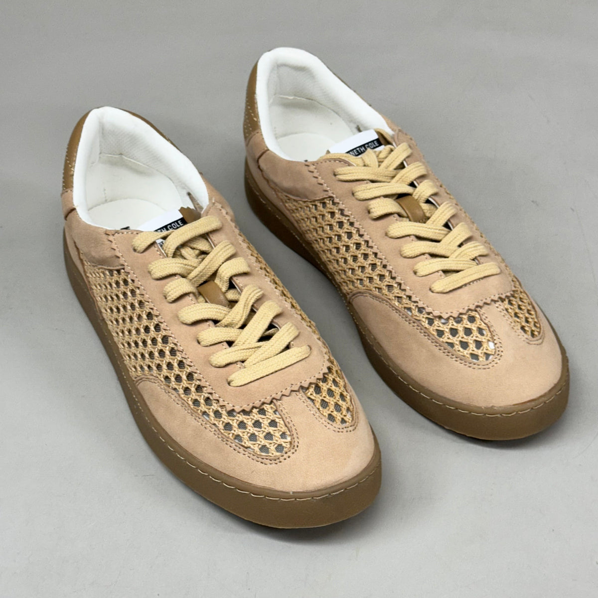 KENNETH COLE Sam Raffia Mesh Sneaker Women's Sz 10 Natural Mesh KL23SAM07
