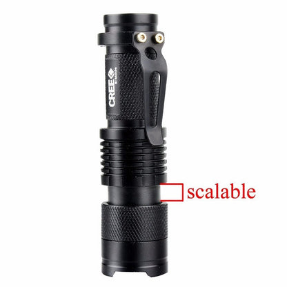 5 Colors Mini LED Flashlight Q5 2000lm Waterproof LED Laterna 1 Modes Zoomable PortableTorch Penlight AA 14500