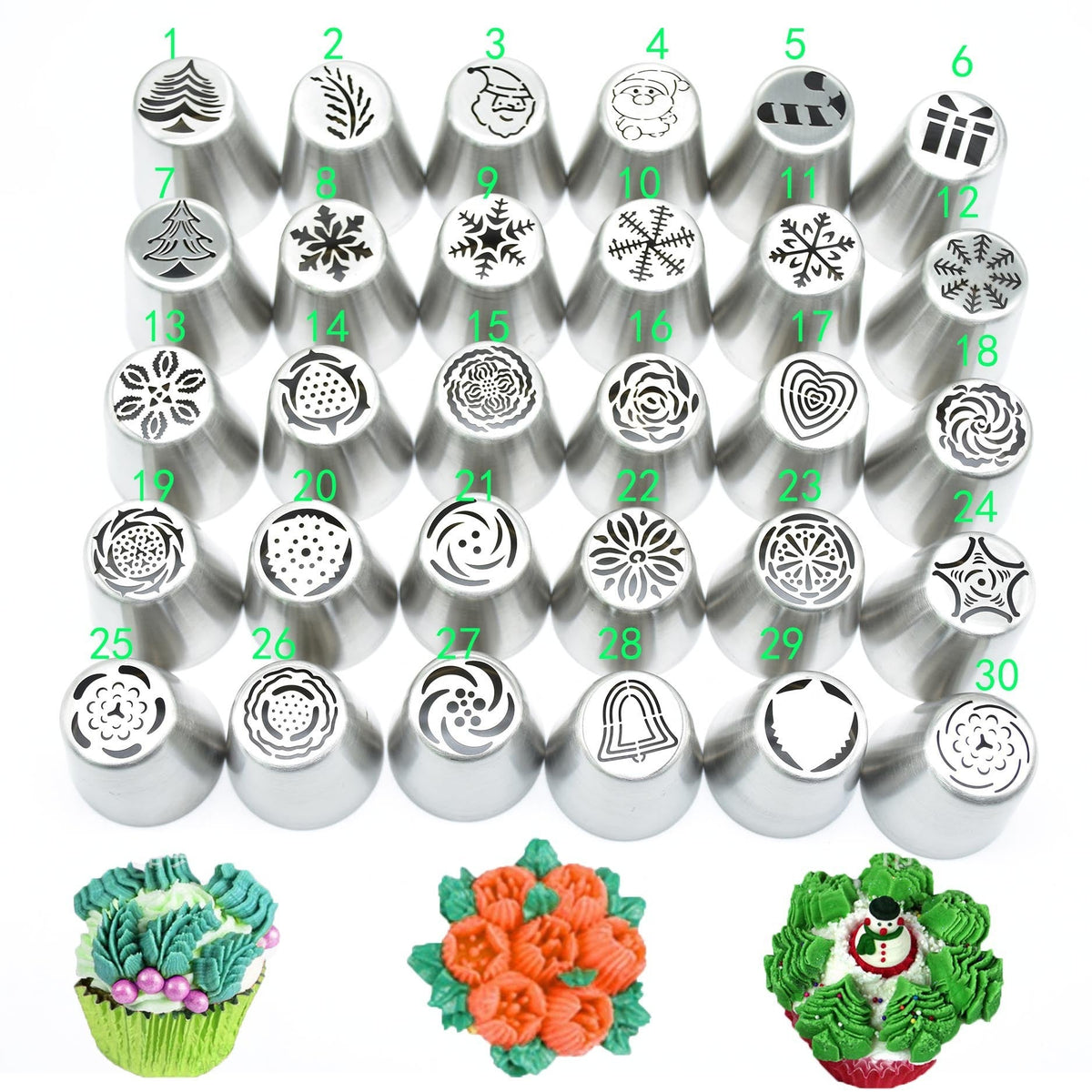 DIY Christmas Cake Decorating Tools Set 30 Pieces