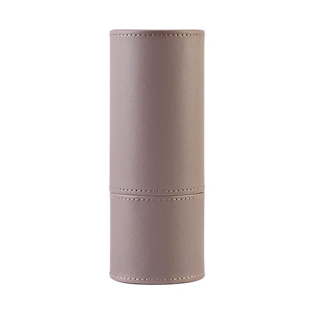PU Round Cosmetic Brush Container