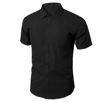 Men White Casual Suit Shirt Solid Color