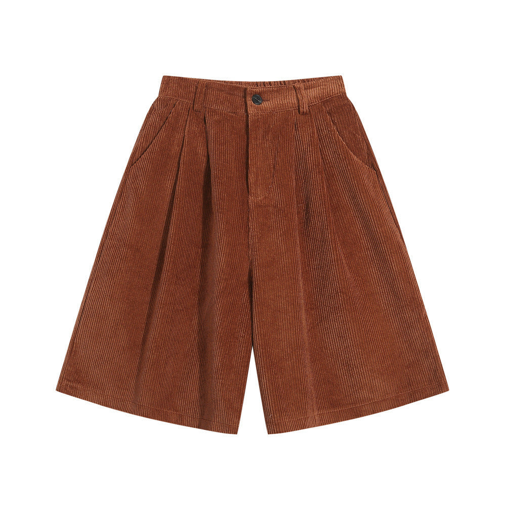 Fashion Personality Corduroy Loose Shorts Men