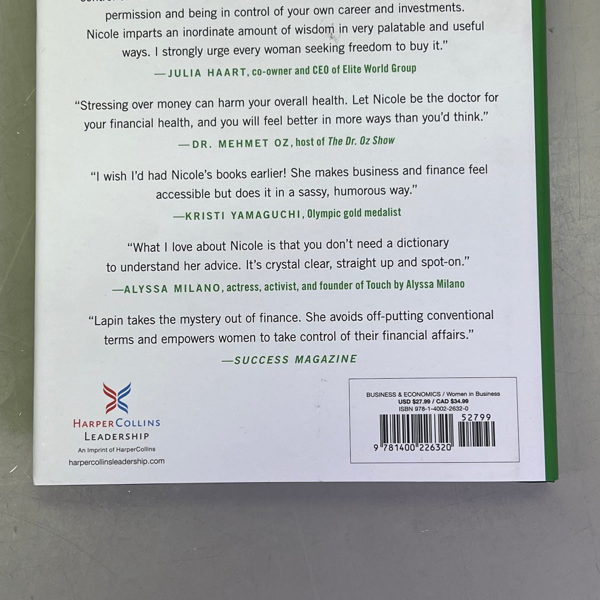 MISS INDEPENDENT A Simple 12-Step Plan For Success By Nicole Lapin Hardback Book