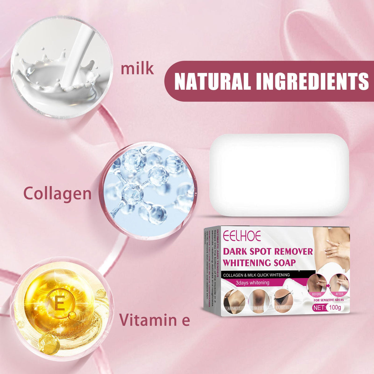 Underarm Beauty Soap, Joint Elbow Clean Desalting Skin Melanin White Body Moisturizing Brightening Skin