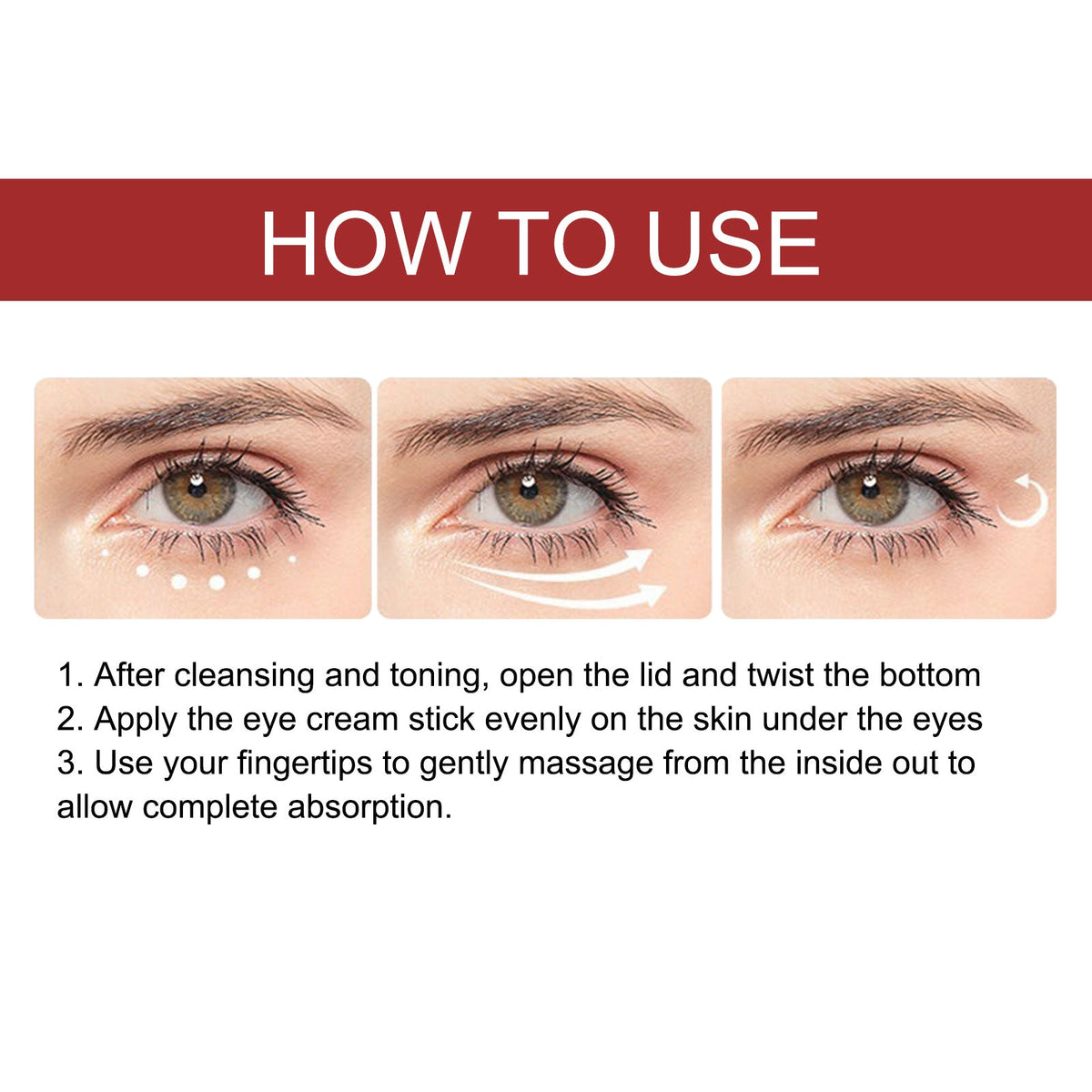 Retinol Eye Cream Stick Reduces Fine Lines, Bags And Dark Circles, Hydrates And Tightenes The Skin Around The Eyes