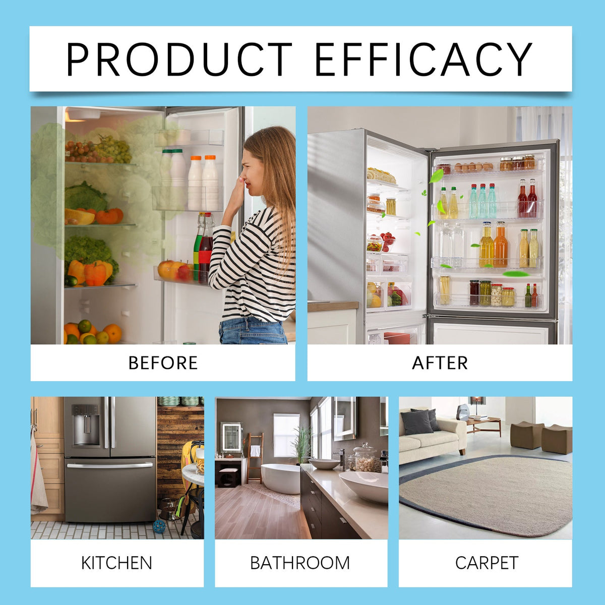 Refrigerator Deodorant Cleaner, Freezer Deodorant Cleaner Refrigerator Quick Deodorant Cleaner Spray