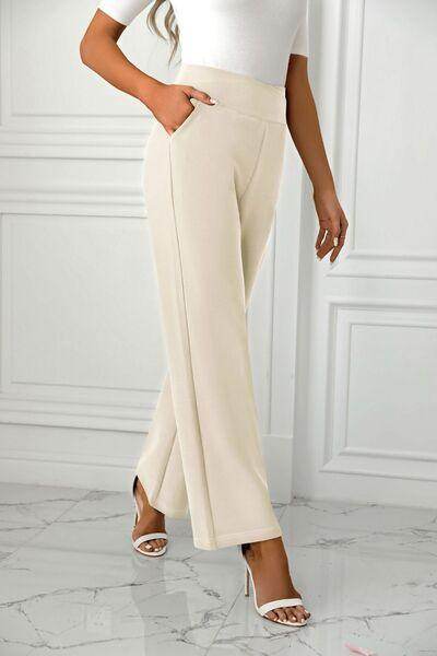 High Waist Straight Leg Pants for Women in Various Sizes