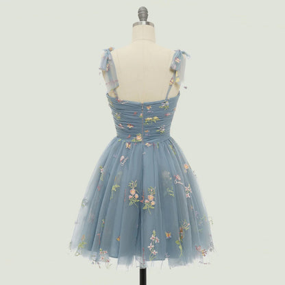 Short Cut Celebrity Floral Pendant Elf Dress