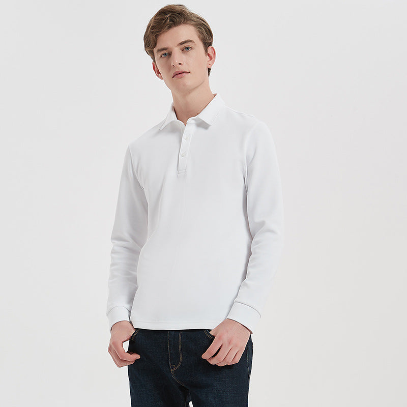 Unisex Thickened Long Sleeve Polo Shirt