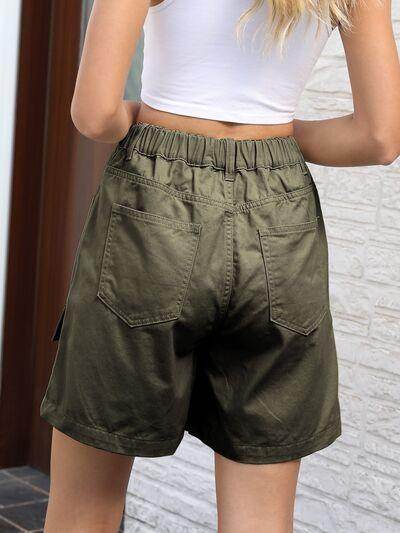 Stylish Pocketed High Waist Denim Shorts for Women