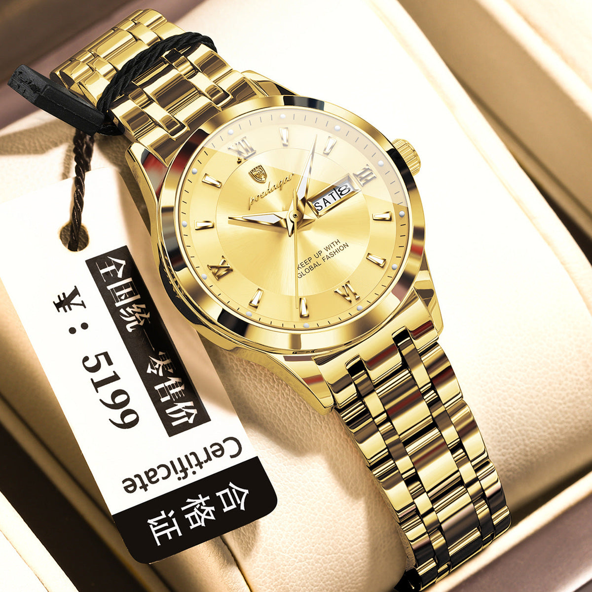 Waterproof Womens Watch Luminous Business Quartz