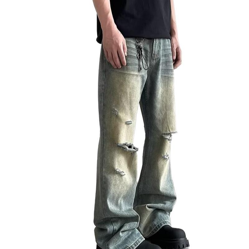 Fashionable Mens Vintage Distressed Jeans