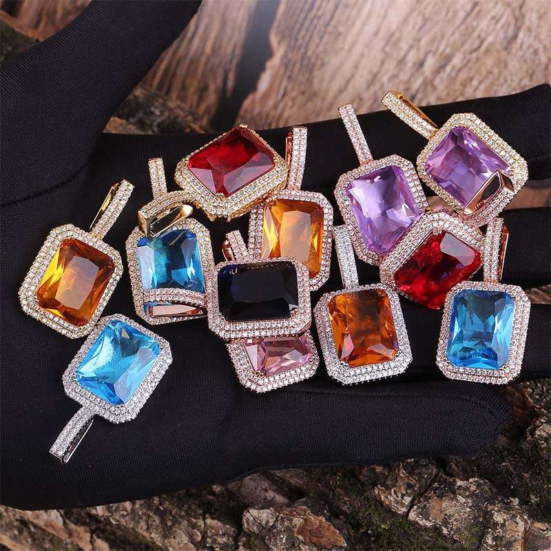 Colored gemstone pendants for men and women