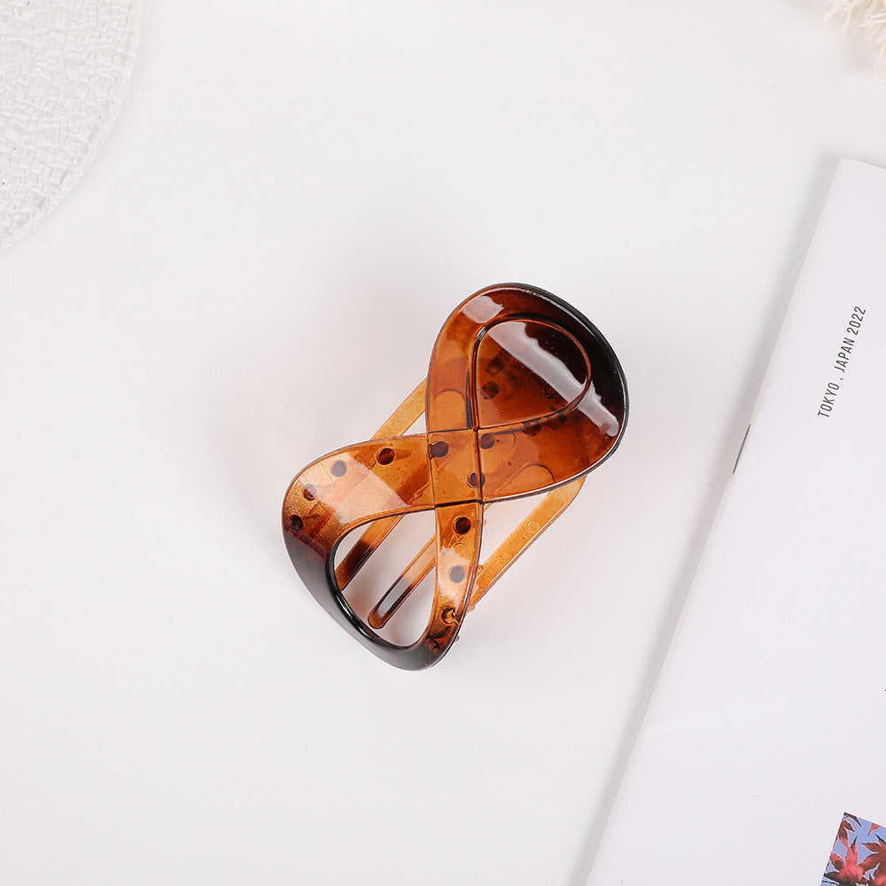 Elegant Frosted 8-shaped Barrettes