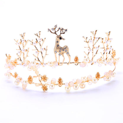 Fawn Crown Golden Animal Wedding Accessories