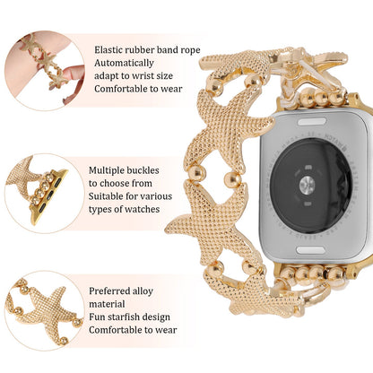 Starfish Strap Suitable For Iwatch9876 Watch Metal Strap Five-Pointed Star Bracelet Xiaomi 9 8Pro